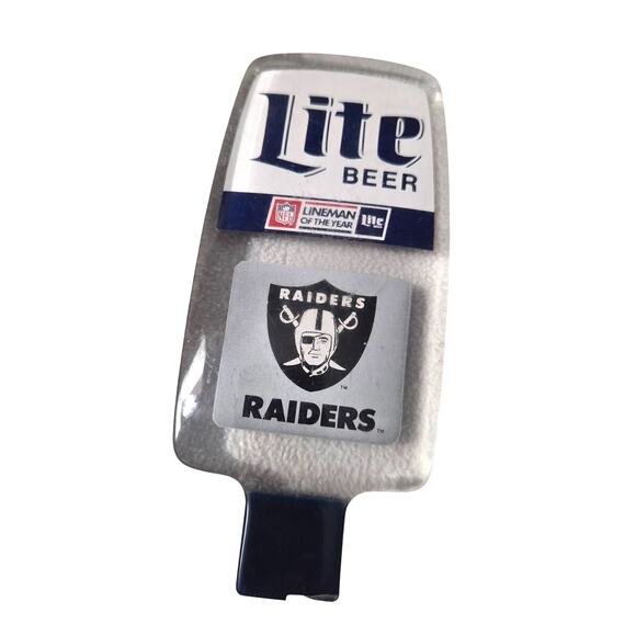 Unbranded Other - Miller Lite Beer Raiders Acrylic Tap Handle 2-Sided NFL Lineman